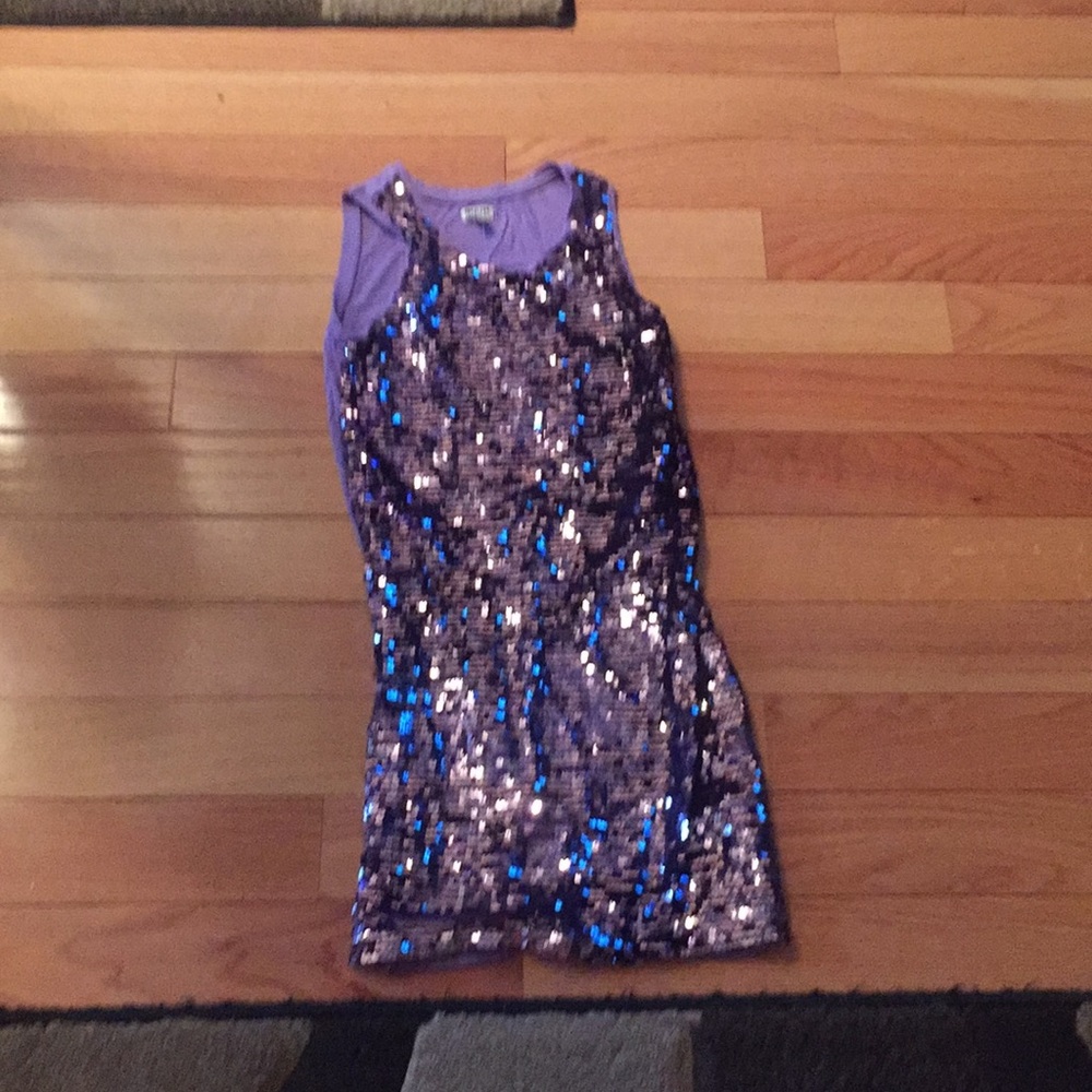 a purple sequins dress